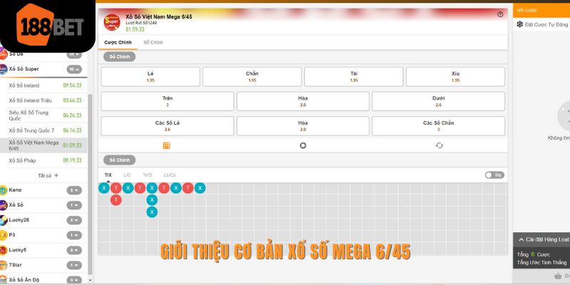 Vài nét cơ bản về xổ số Mega 6/45